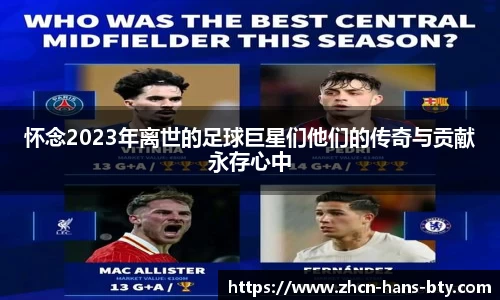 怀念2023年离世的足球巨星们他们的传奇与贡献永存心中